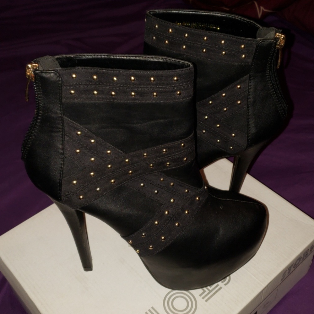 Studded ankle boots